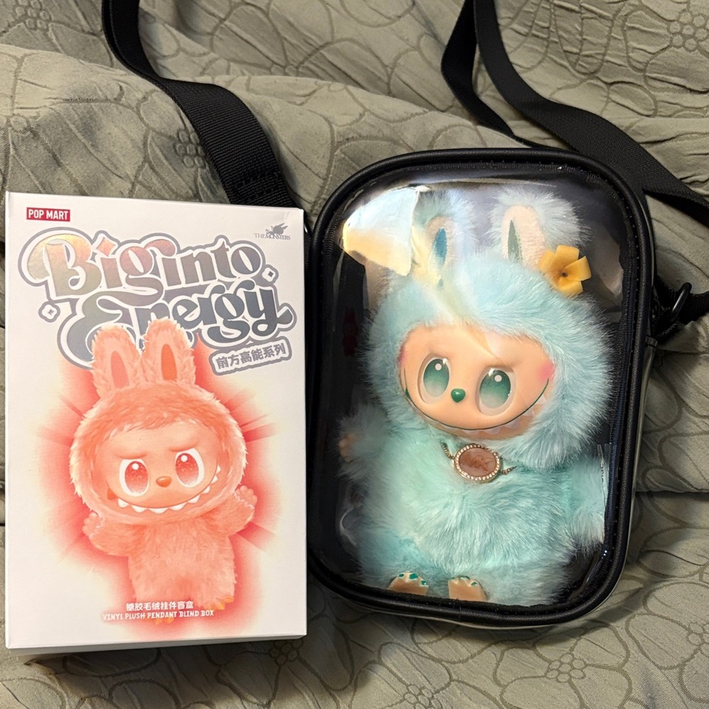 Pop Mart Bigtong Energy Blue Plush Doll